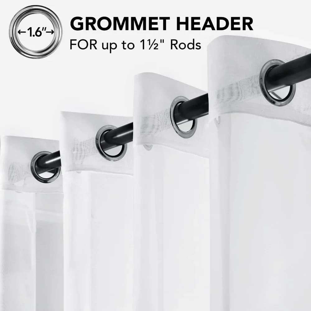 Voile Sheer Curtain Panels with Grommet Top