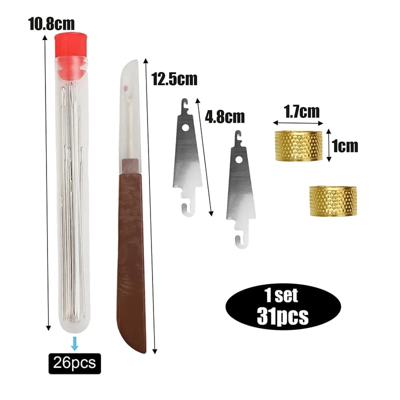 Sewing Needle and Thread Set with Steel Needles