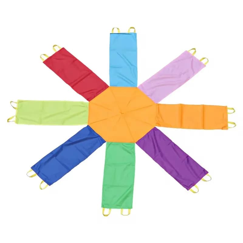 Rainbow Octagonal Play Parachute