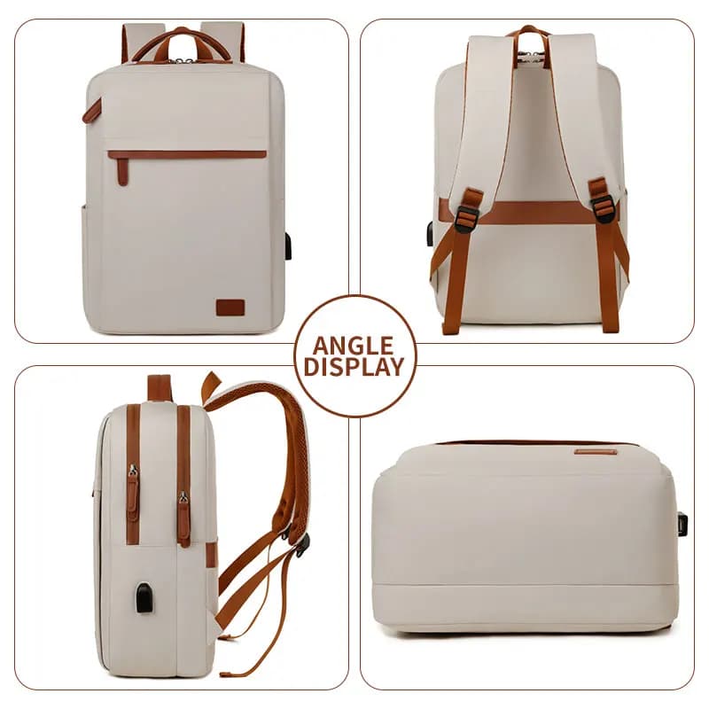 Fashionable and Simple Large-Capacity Backpack for Daily Commuting and Office Use