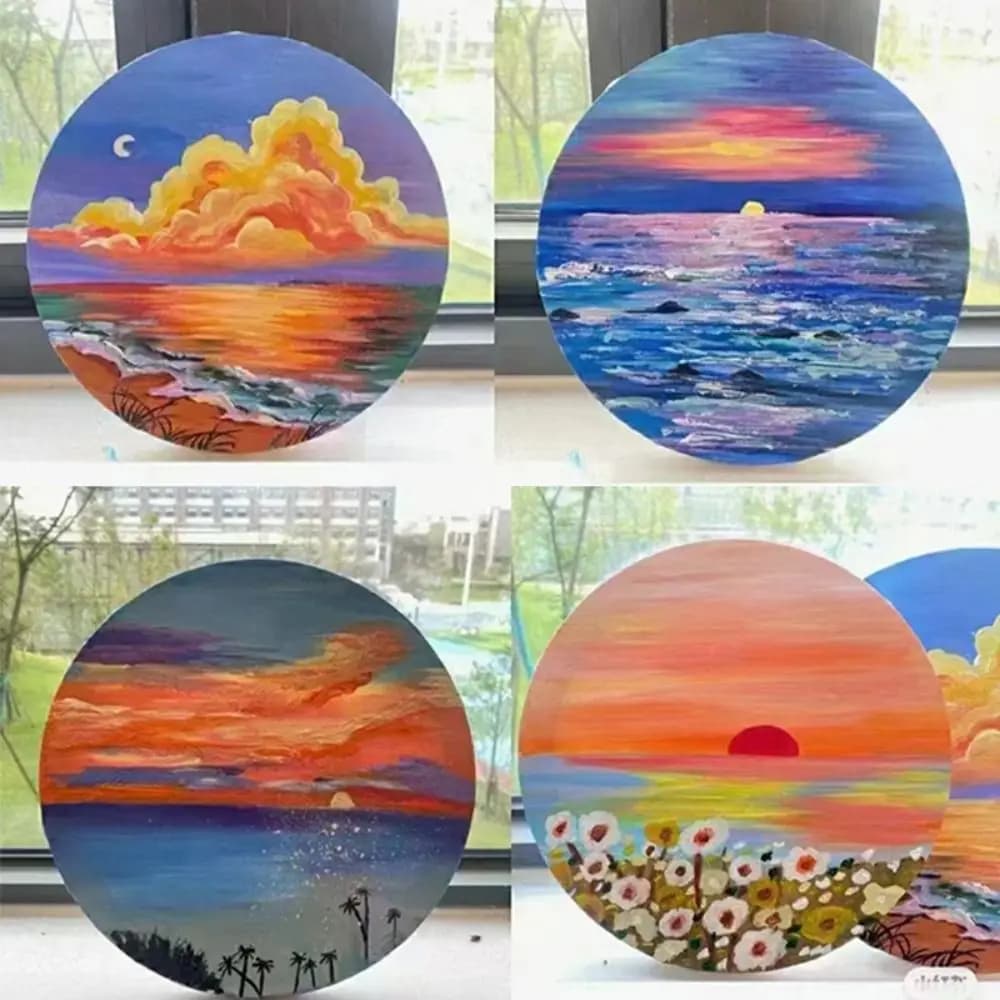 Round Wooden Canvas Board