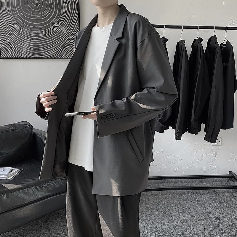 Men's Casual Solid Blazer Long Sleeve