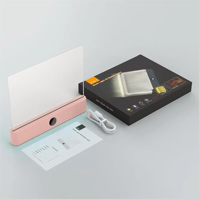 Rechargeable Book Light with Dimmable LED Panel