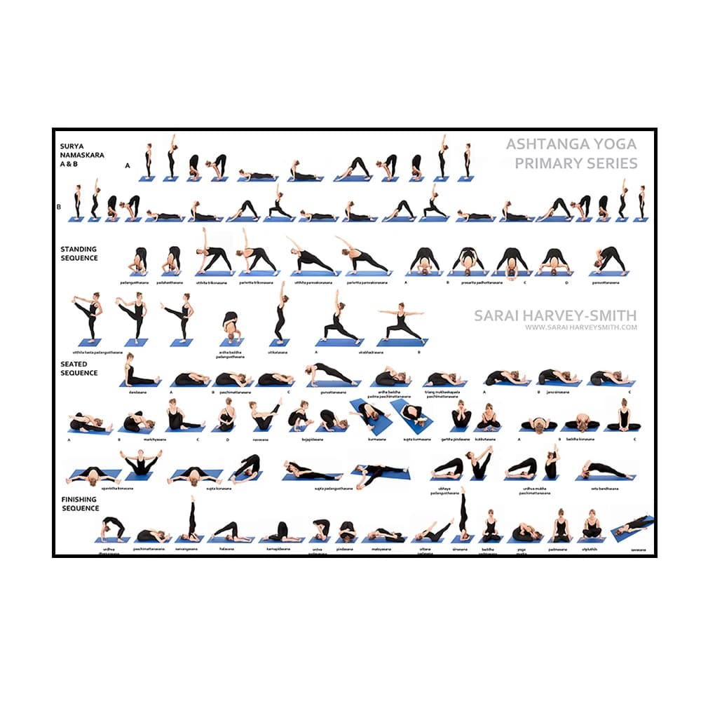 Yoga Poses Workout Exercise Canvas Wall Art
