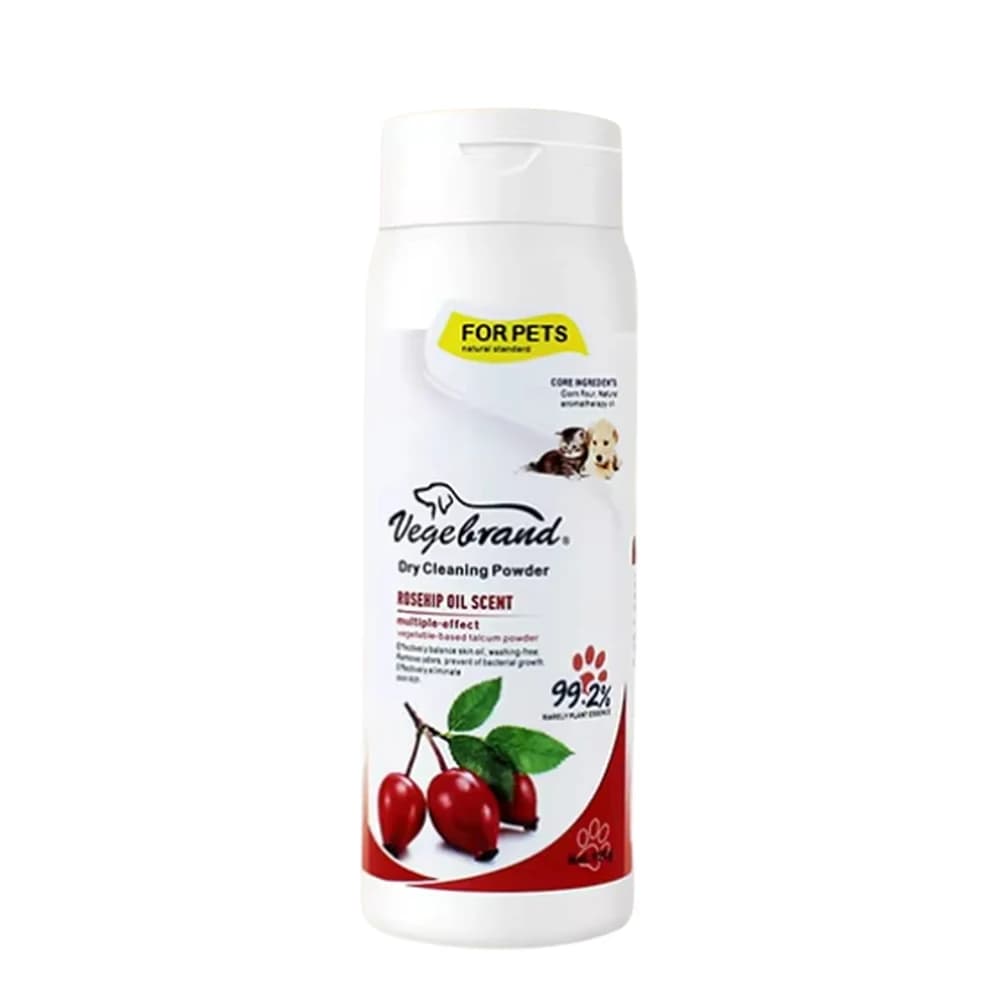 150g Pet Dry Shampoo Powder for Dogs and Cats - Waterless Cleaning & Odor Elimination - Plant-Based Pet Bath Powder