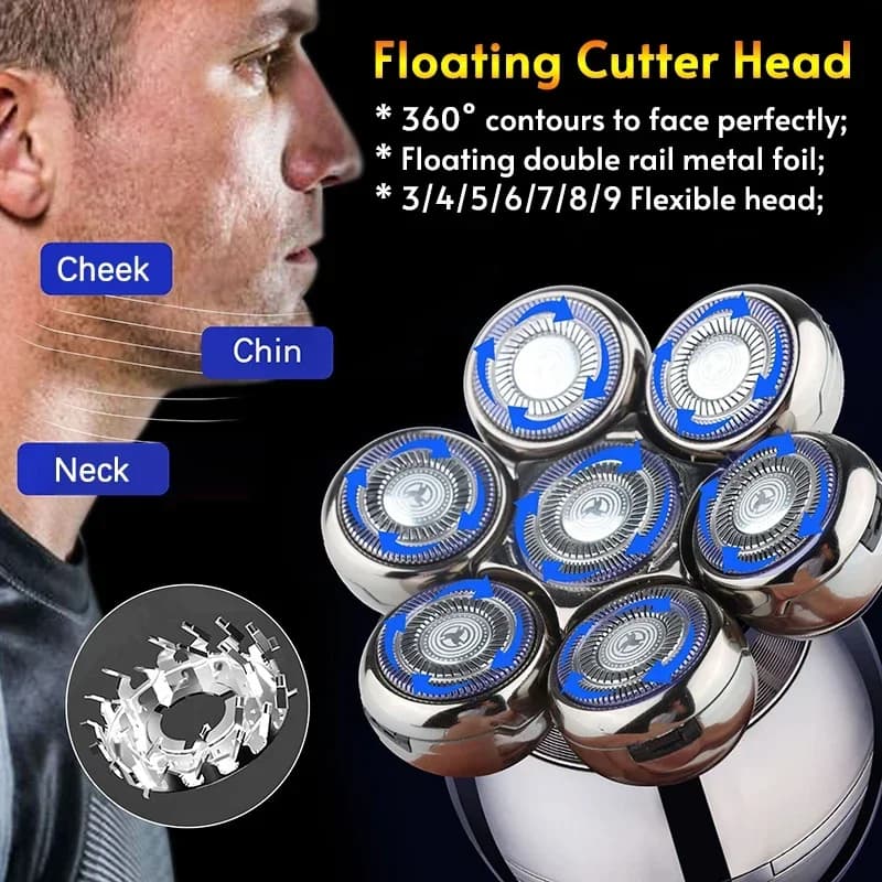Replacement Floating Electric Shaver Head Kit