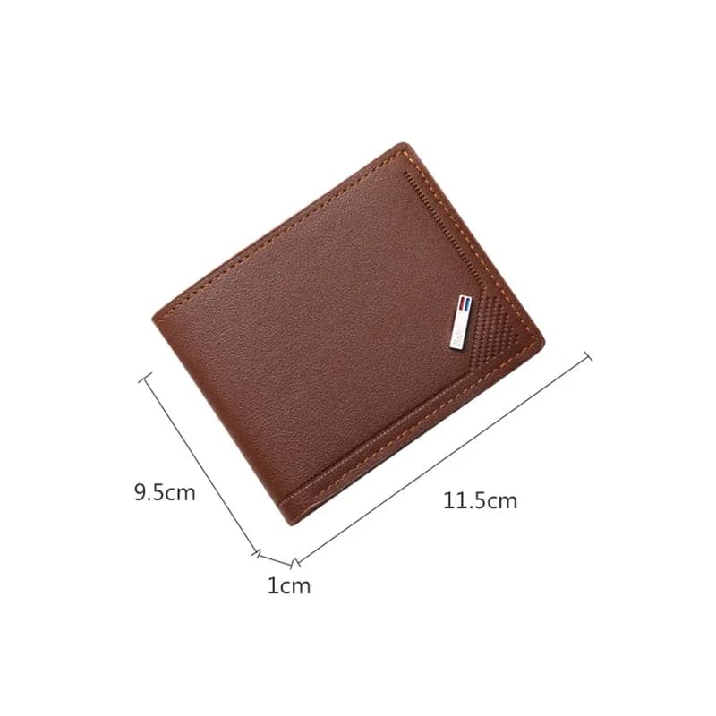 Slim Wallets for Men Money Clip Men's Youth Luxury Short Leather Card Holder Thin Minimalist Bifold Man Wallet