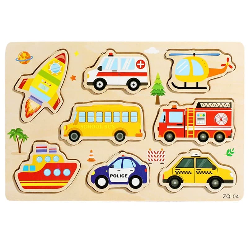Wooden Peg Puzzles for Toddlers