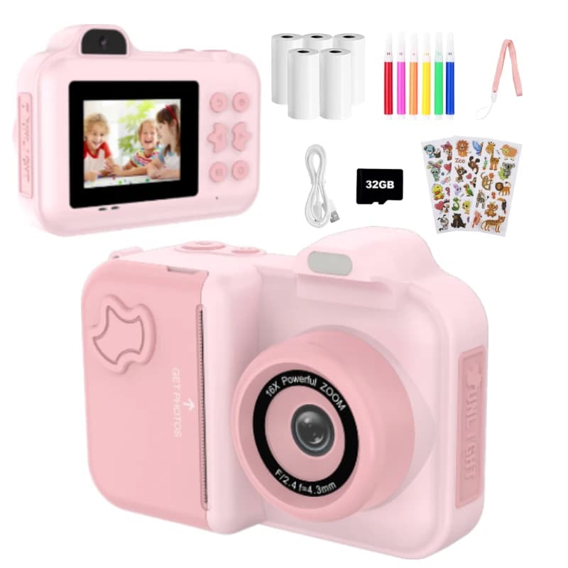 Kids Instant Print Camera with Dual Lens