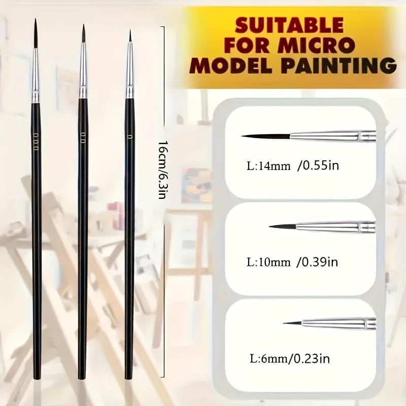 Fine Detail Miniature Paint Brush Set