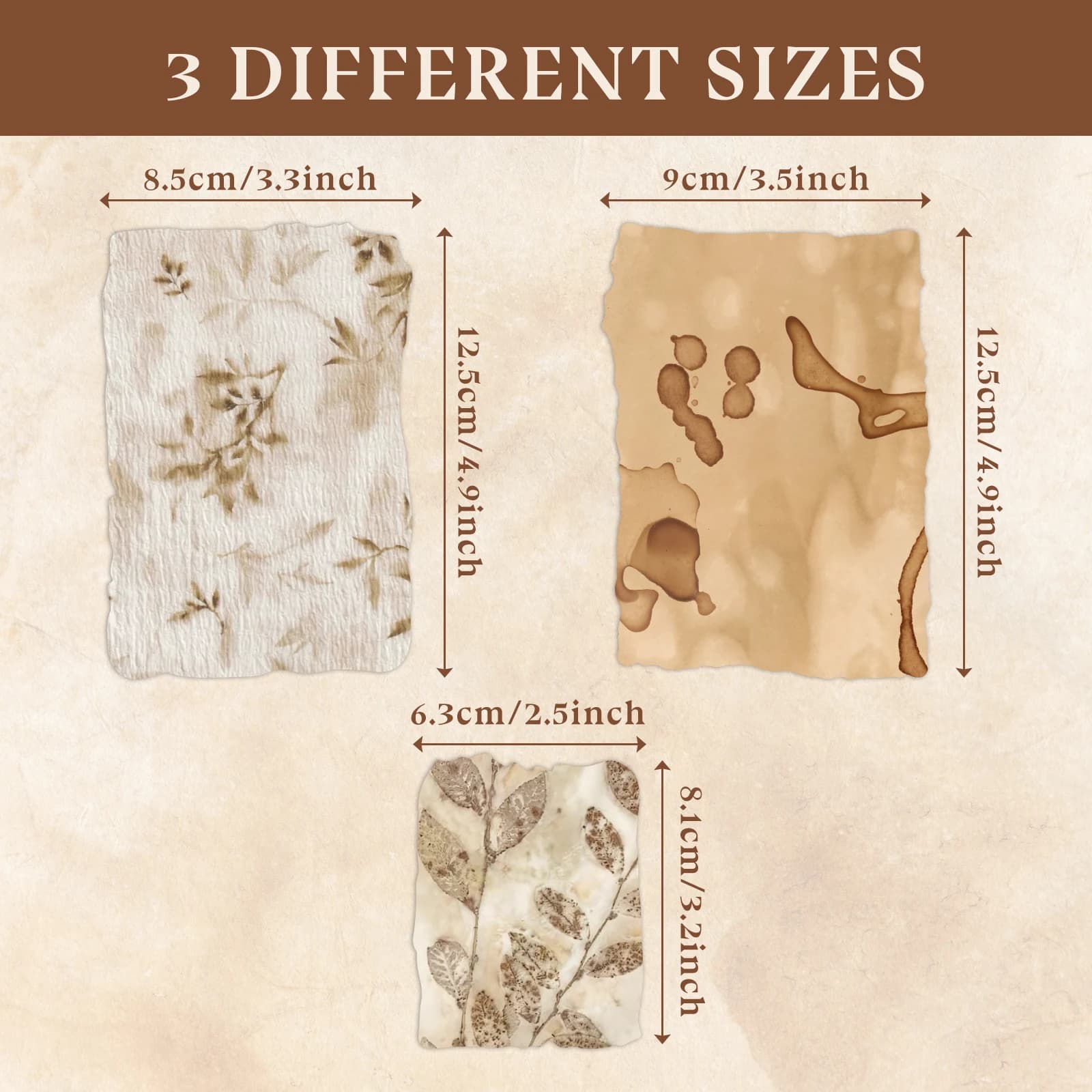 Vintage Texture Paper Pad for Scrapbooks and Journals