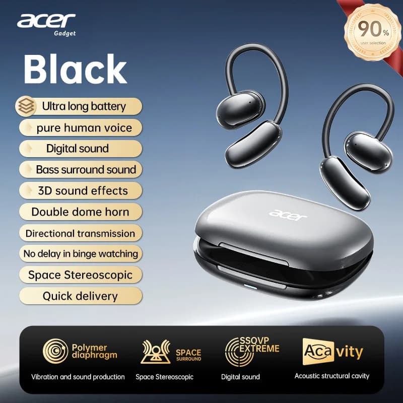 Wireless Over-The-Ear Headphones with Open Design