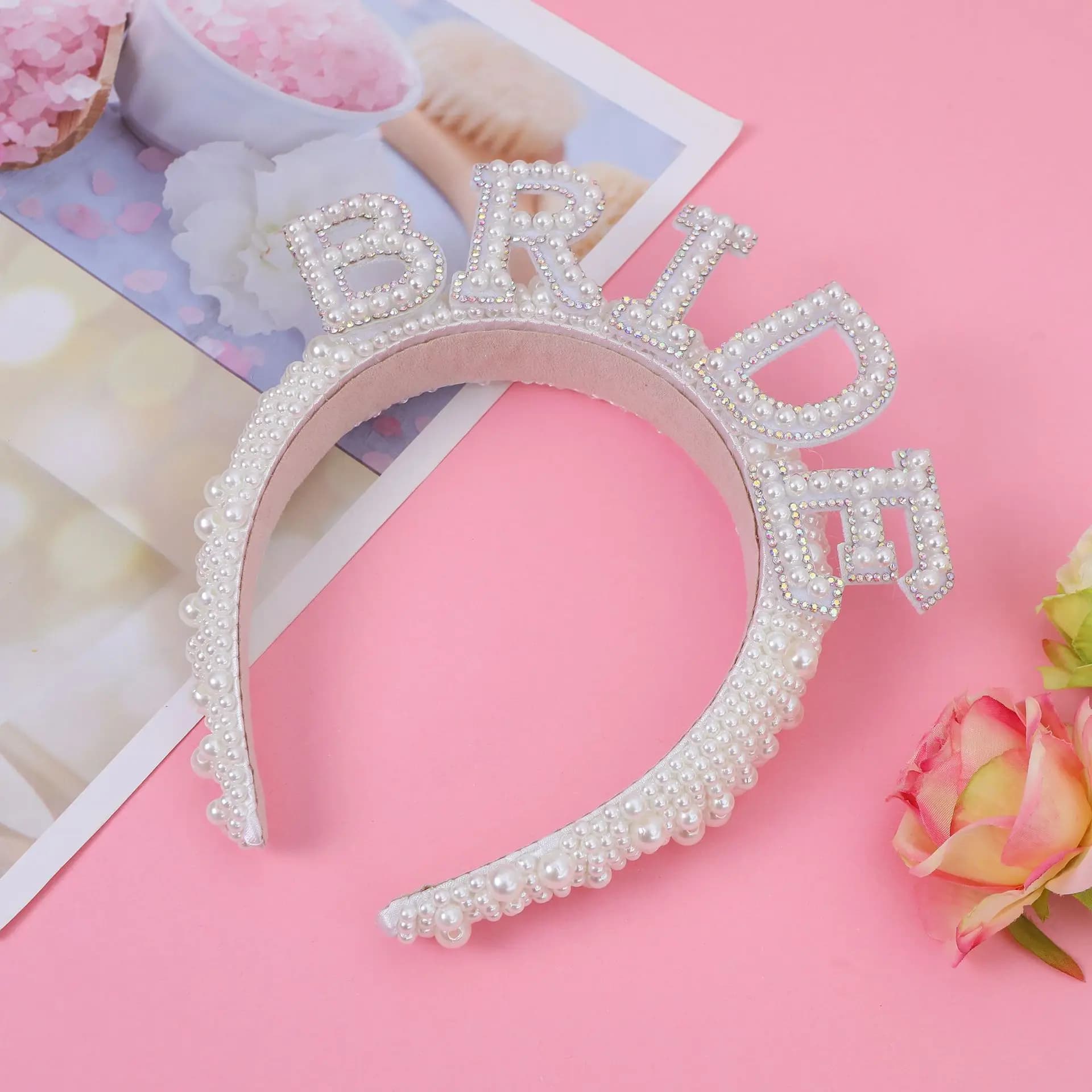 Bride To Be Tiara Crown Sash Veil Set