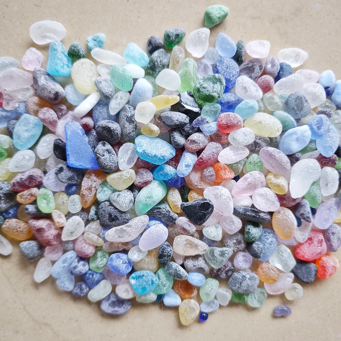 Aquarium Glass Stone Gravel Pebbles 200g