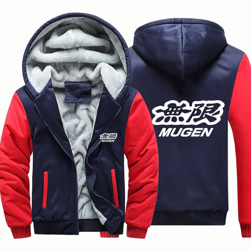 Men Clothing Mugen Hooded Man Hoodies Sweatshirts Fleece Warm Wool Thick for Men Jackets Coat