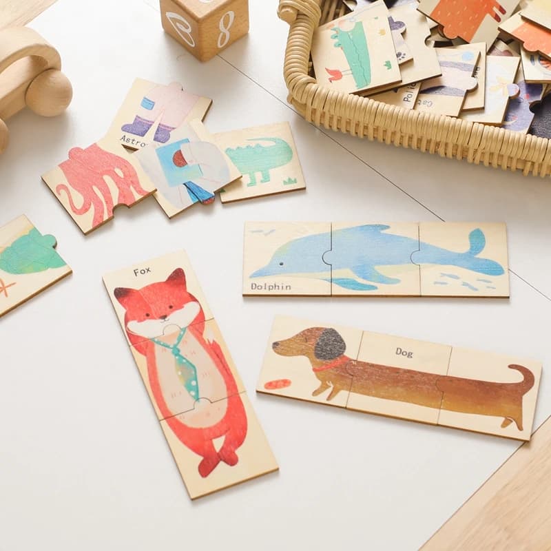 Wooden Animal Puzzle Board Game 48 Piece