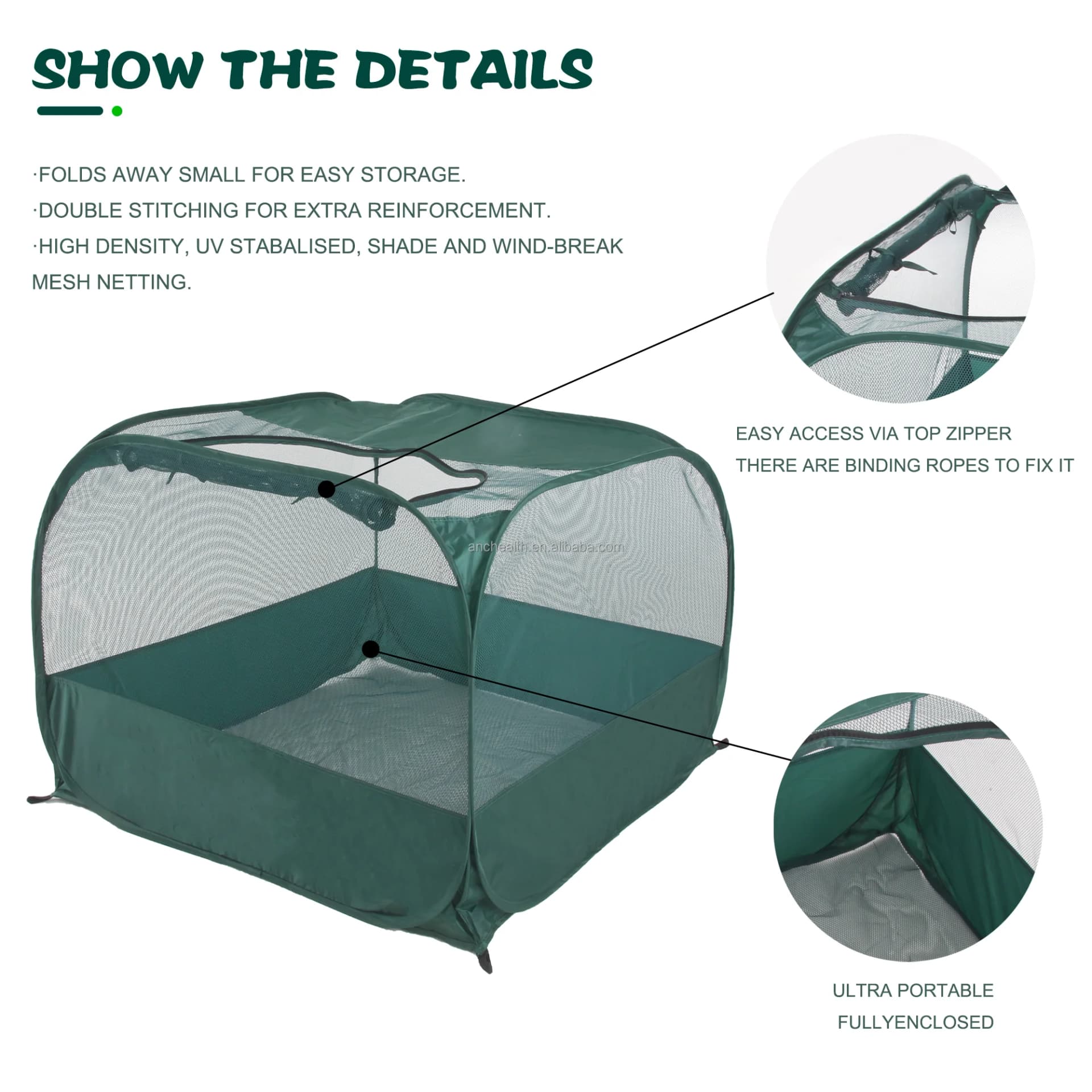 Portable Foldable Pet Playpen with Breathable Mesh