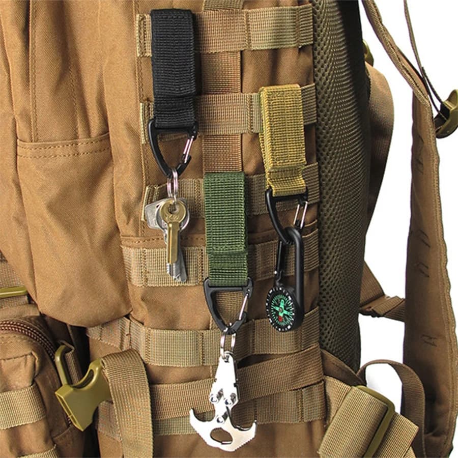 Tactical Gear Gloves Hook Climbing Outdoor Rope Storage Buckle Camping Mountaineering Backpack Hanging Buckles