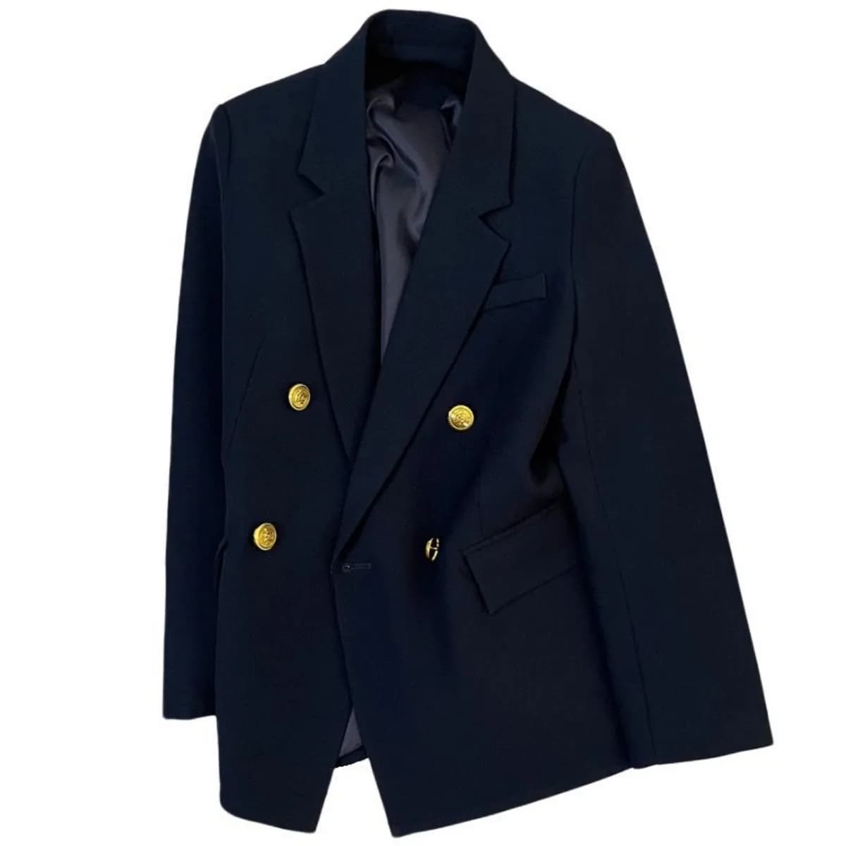 Navy Blazer Jacket with Metallic Buttons