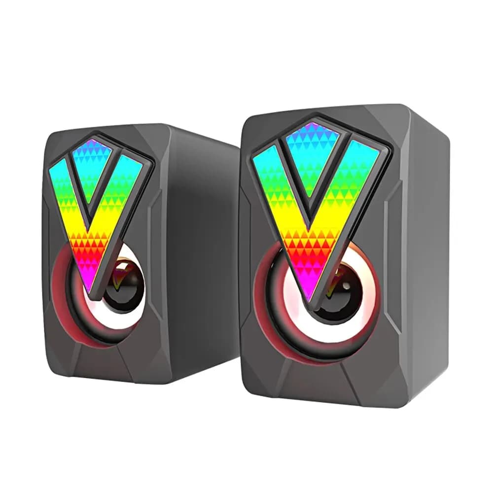 USB Wired Desktop Computer Speakers with Microphone