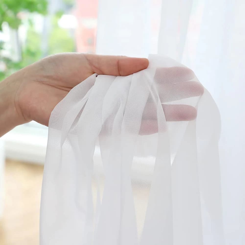 Voile Sheer Curtain Panels with Grommet Top
