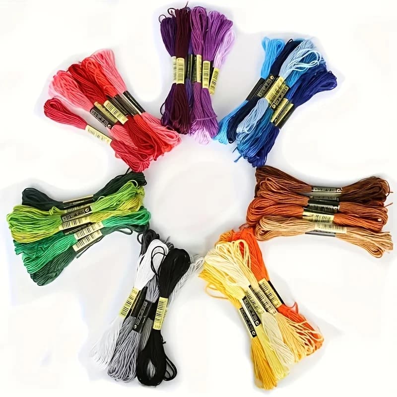 Multicolor DMC Cross Stitch Thread Skeins Kit