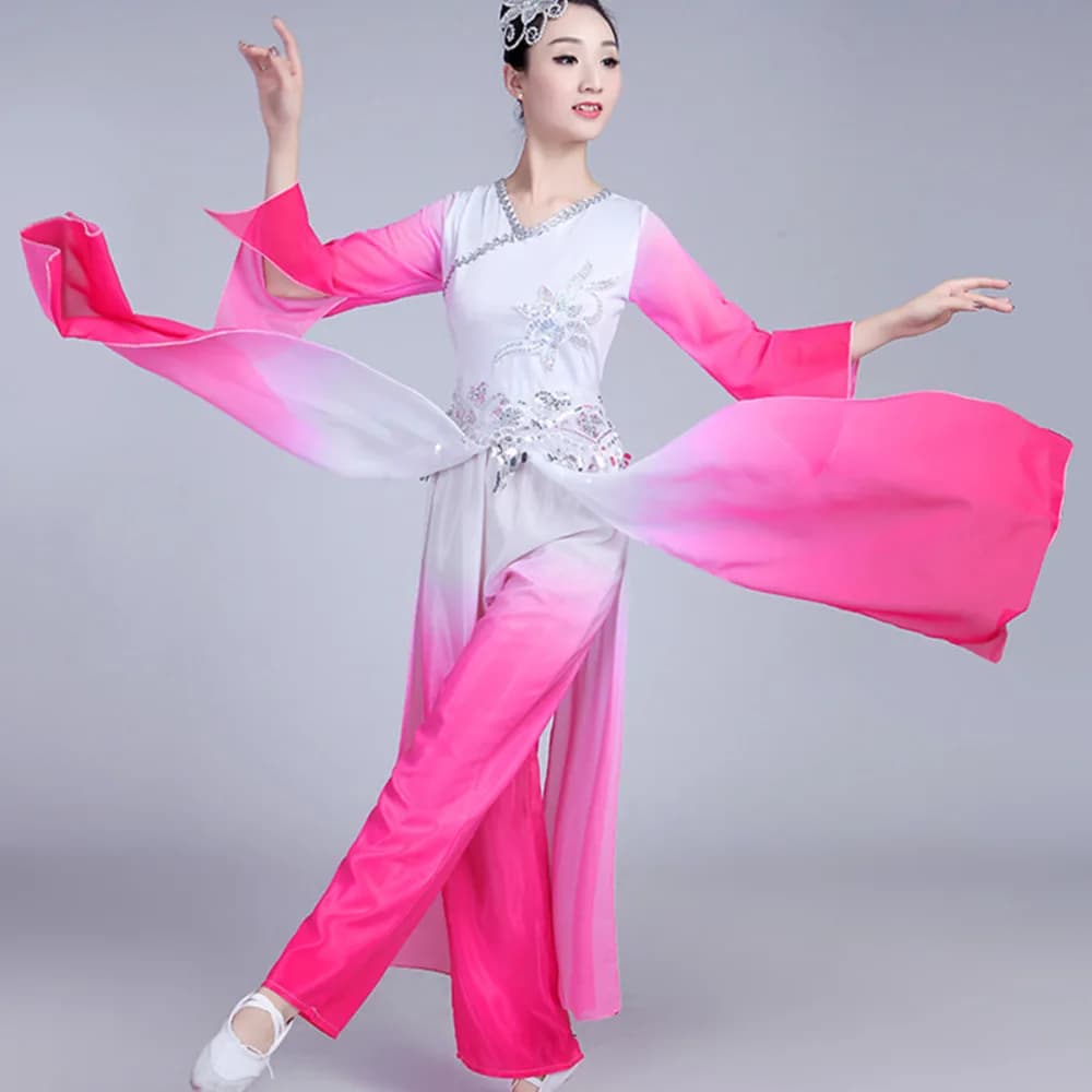 Women's Traditional Chinese Folk Dance Costume
