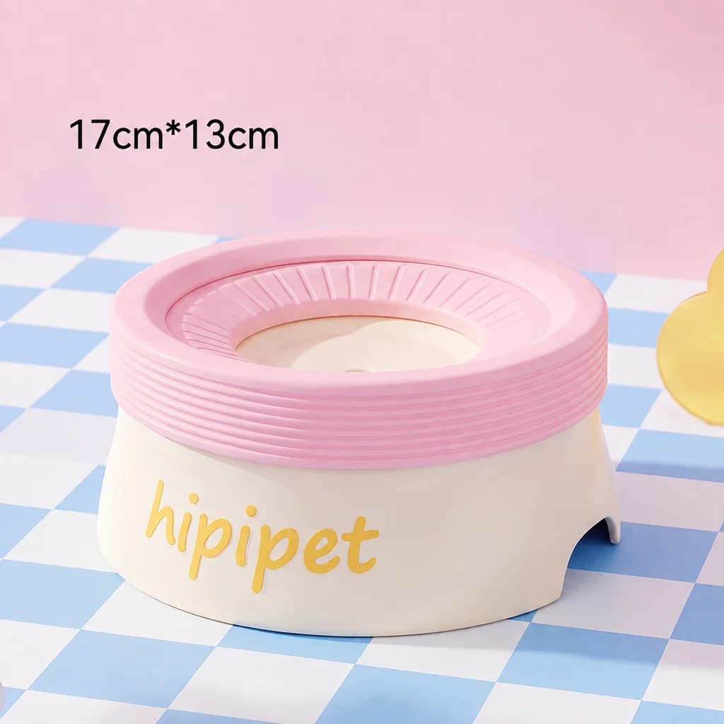 Pet Water Bowl with Anti-Wet Spill Mat