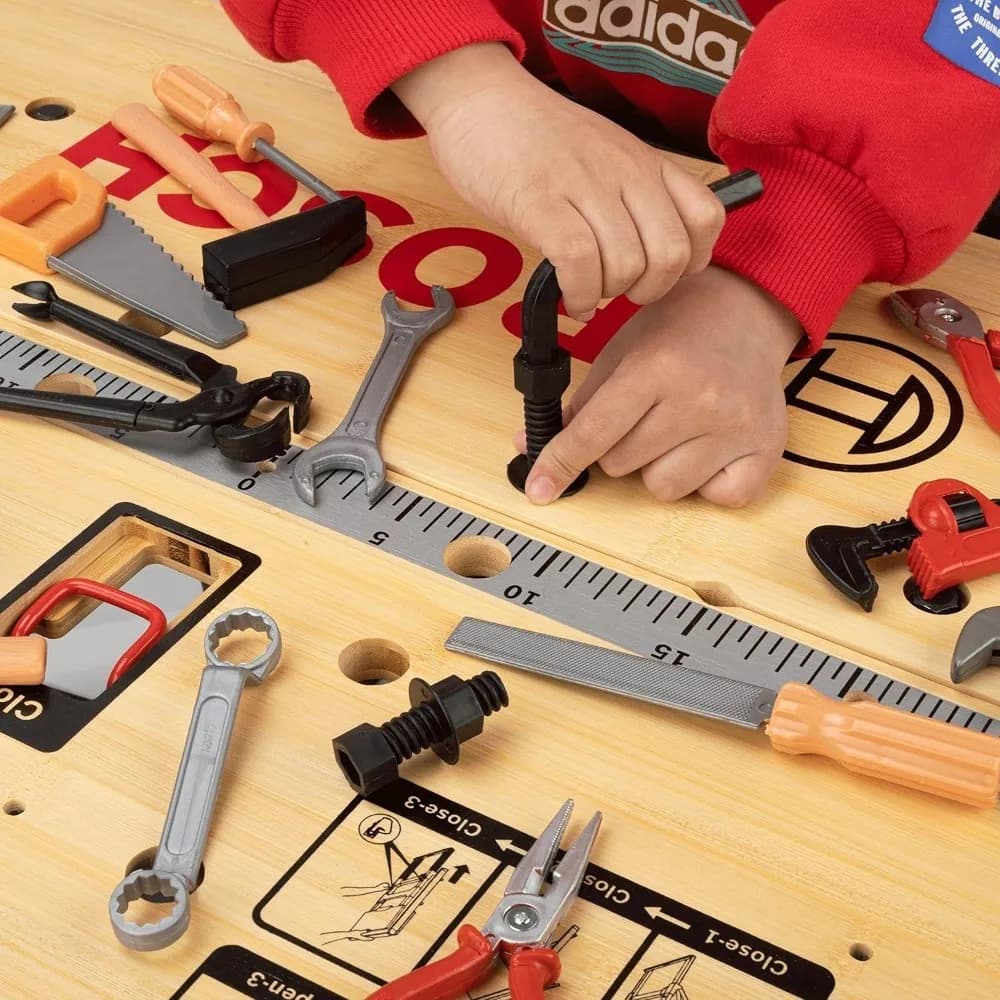 Kids Toys Simulation Repair Tools Set for Boy Safe Plastic Children Maintenance Tools Screwdriver Hammer Tongs Pretend Play Toy