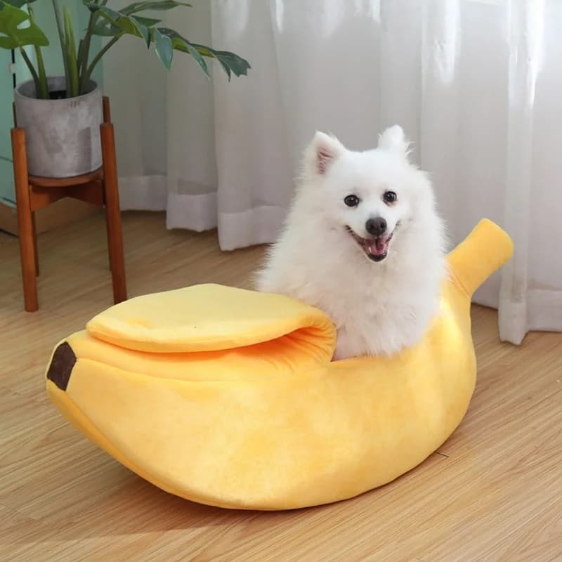 Banana-Shaped Cat Bed House