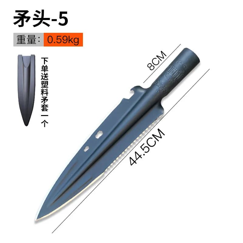 Hand-forged integrated long agricultural tools, multi-functional practical tools for chopping firewood and animal husbandry