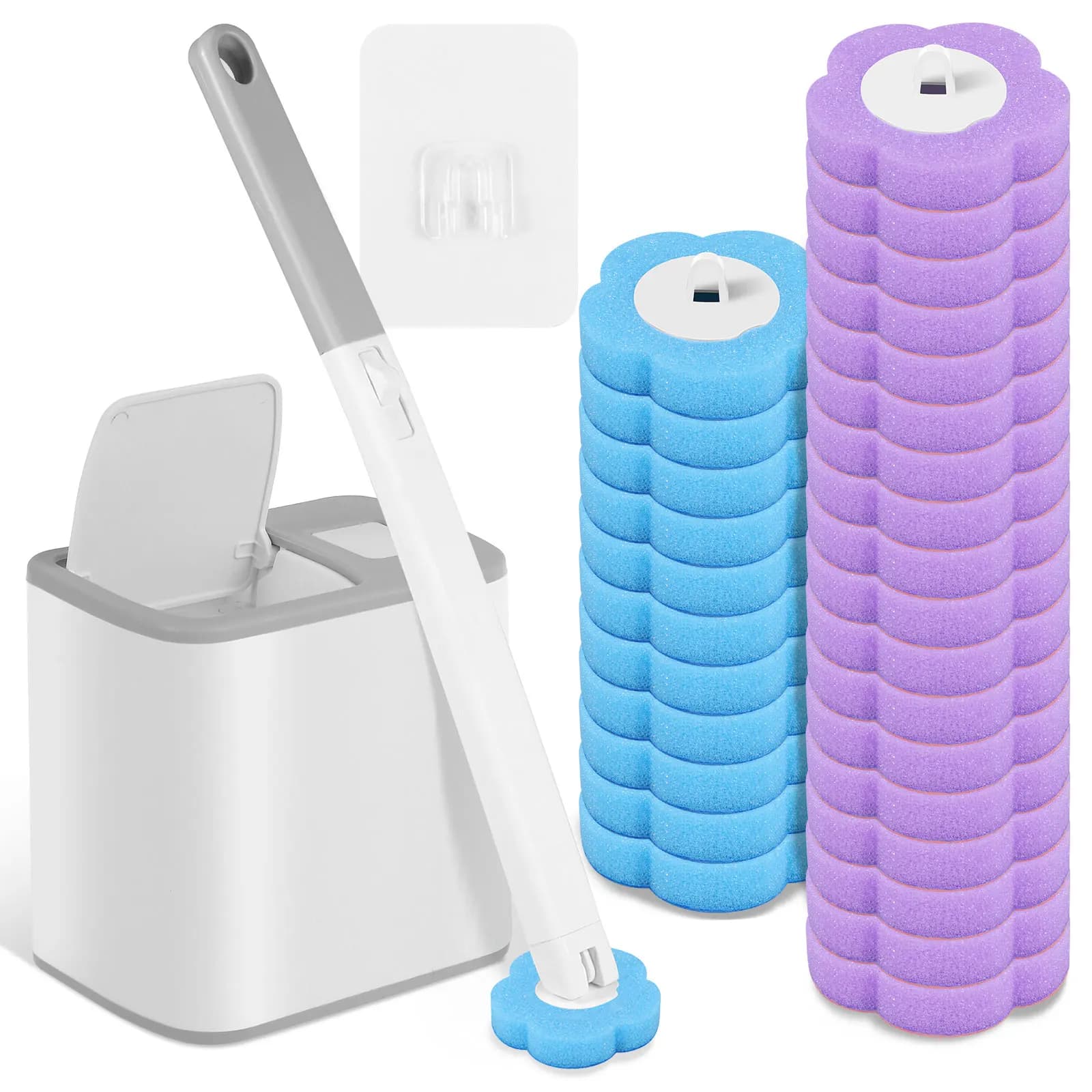 Disposable Toilet Brush Replacement Head Kit
