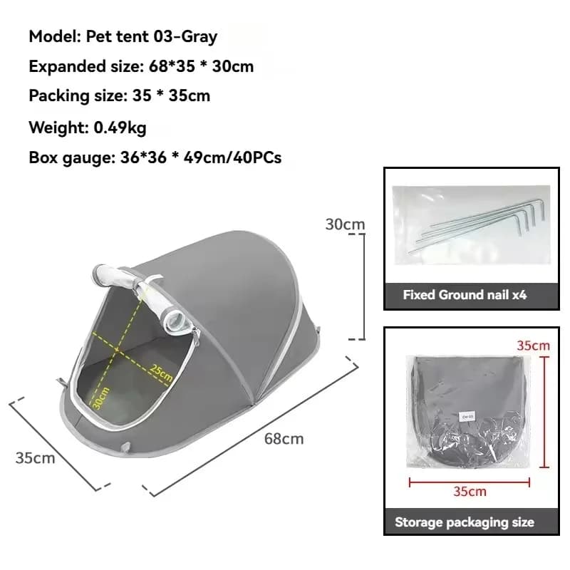 Portable Dog Tent Outdoor Sun Protection