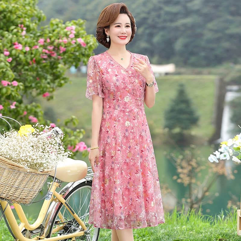 Women's Vintage Print Summer Dress