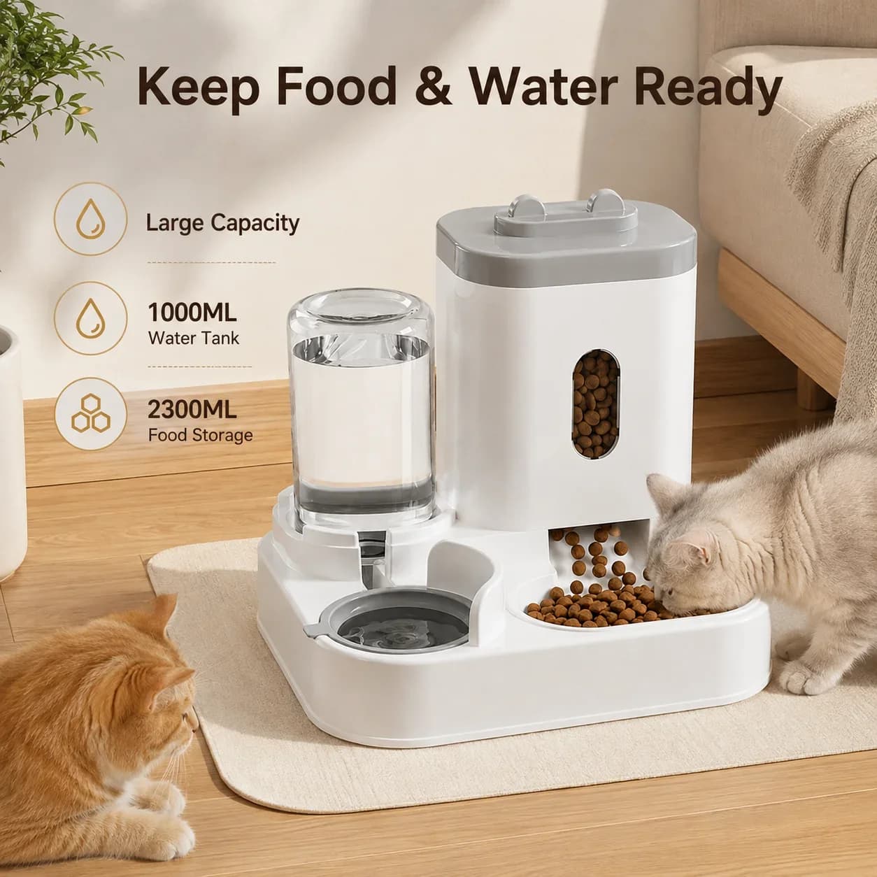 Auto Gravity Pet Food and Water Feeder