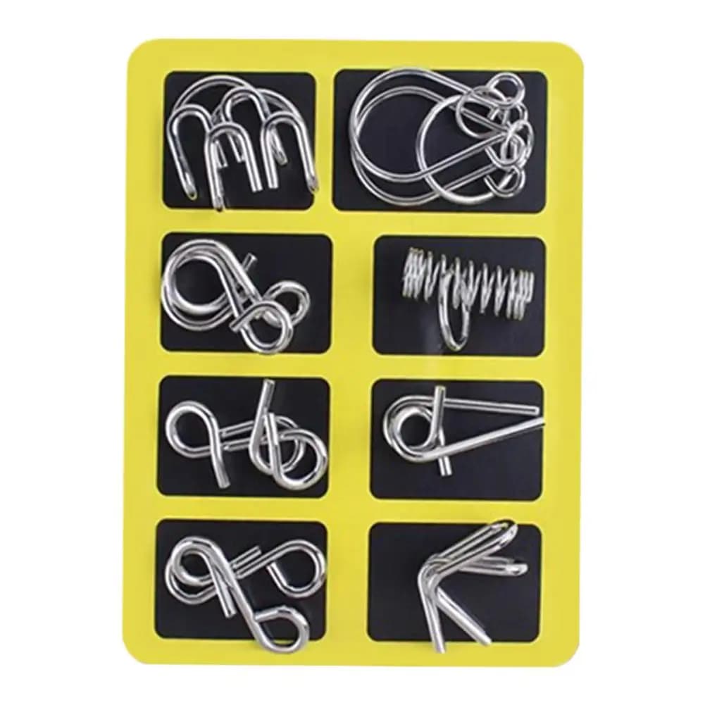 Metal Ring Disentanglement Puzzle Set