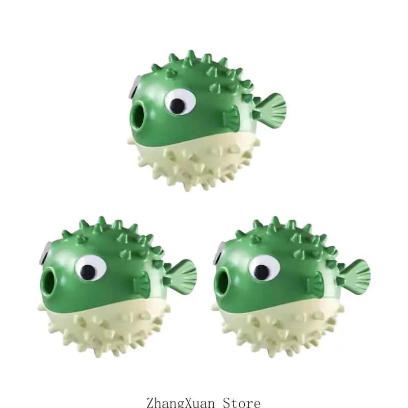 Dog Treat Toy Set with Textured Chew Body
