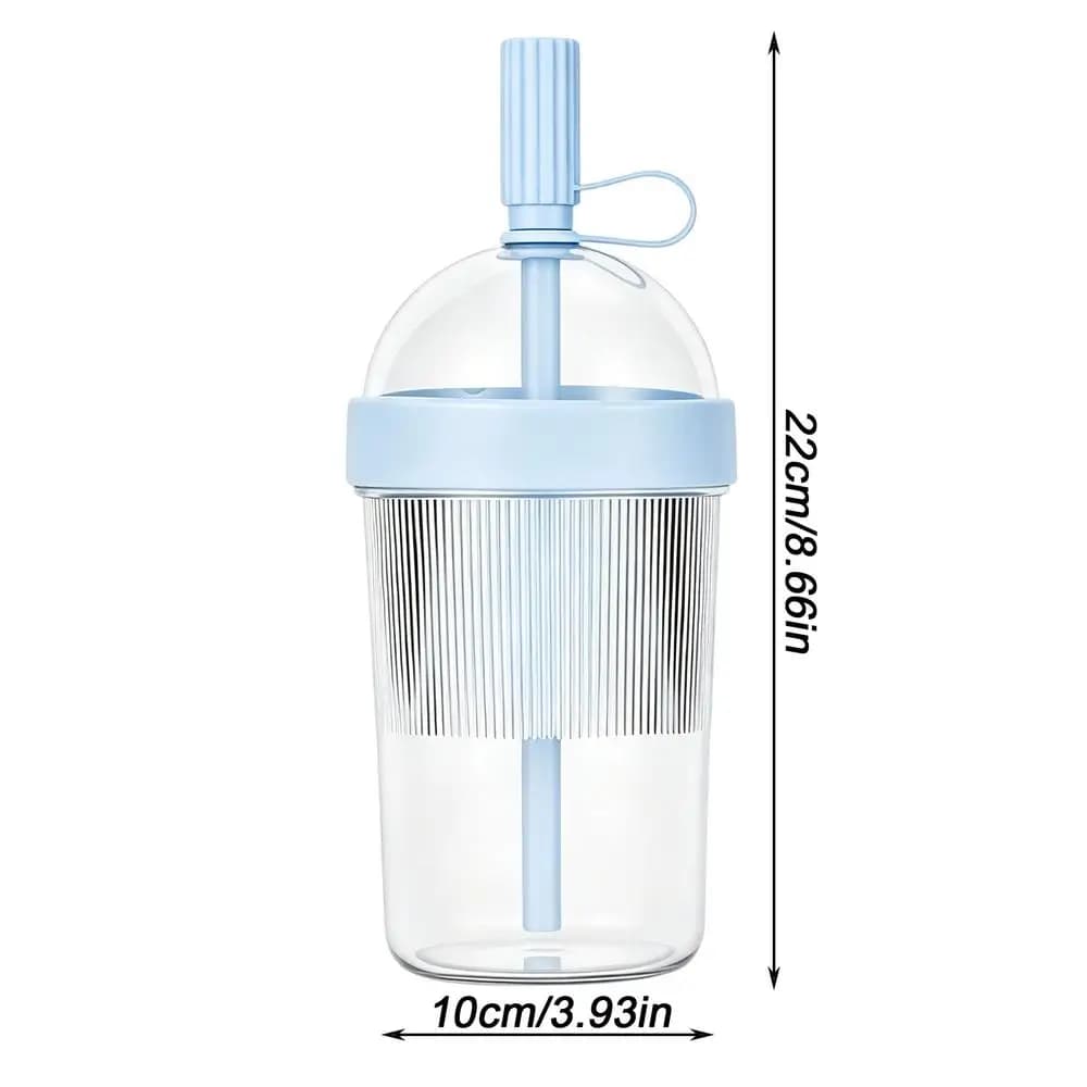 Coffee Cup With Lid Reusable 17oz Drink Mug With Lids Cold Drink Tumbler Transparent Straw Cup Tea Milk Mug For Home Office Gym