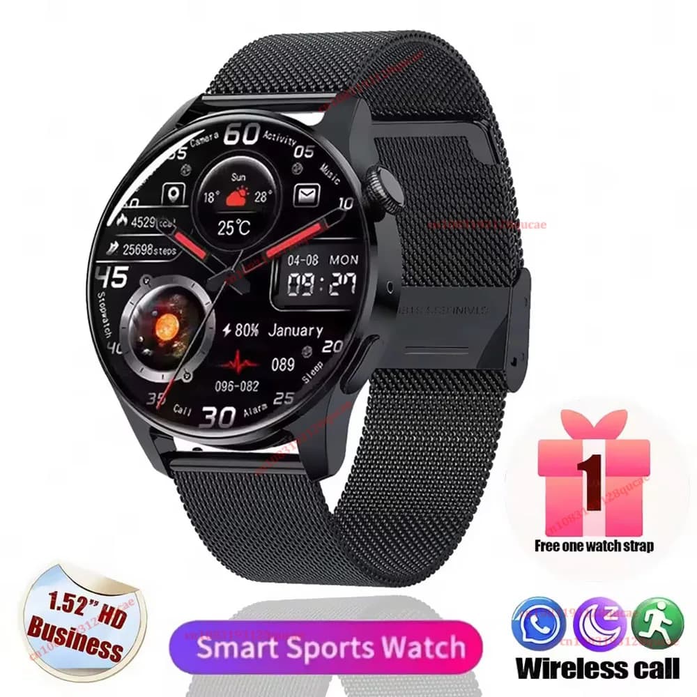 2026 New Smart Watch Men AMOLED HD Screen GPS Motion Trajectory Heart Rate Bluetooth Calls SmartWatch IP68 Waterproof Watch Ht30