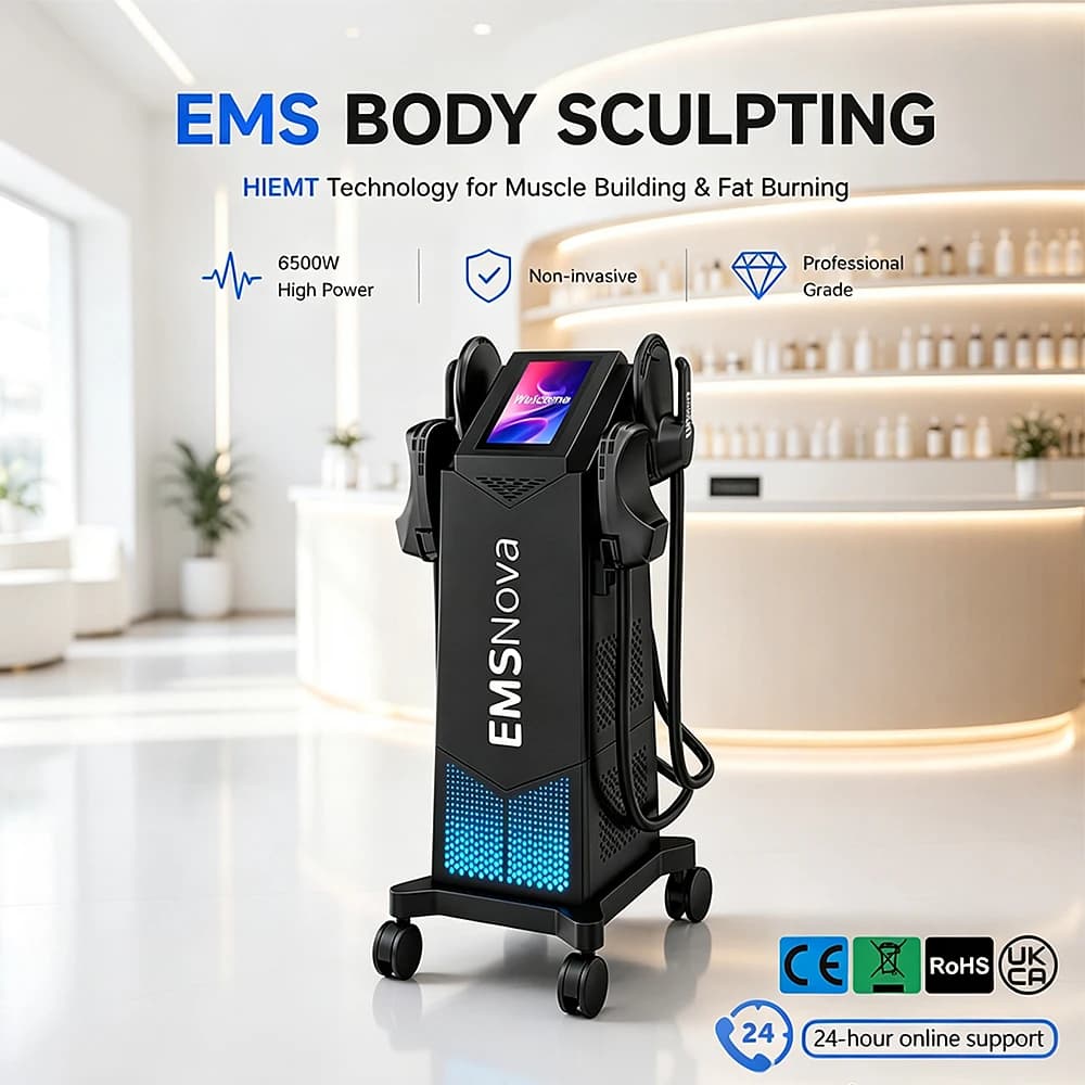 Professional EMS Shaping Machine One Stop Solution Body Sculpting Fat Loss Slimming Skin Tightening Beauty Equipment