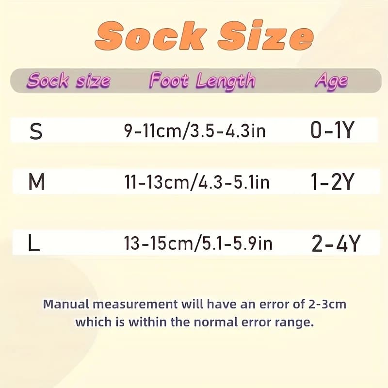Baby Floor Socks with Non-Slip Grip, 8-Pack