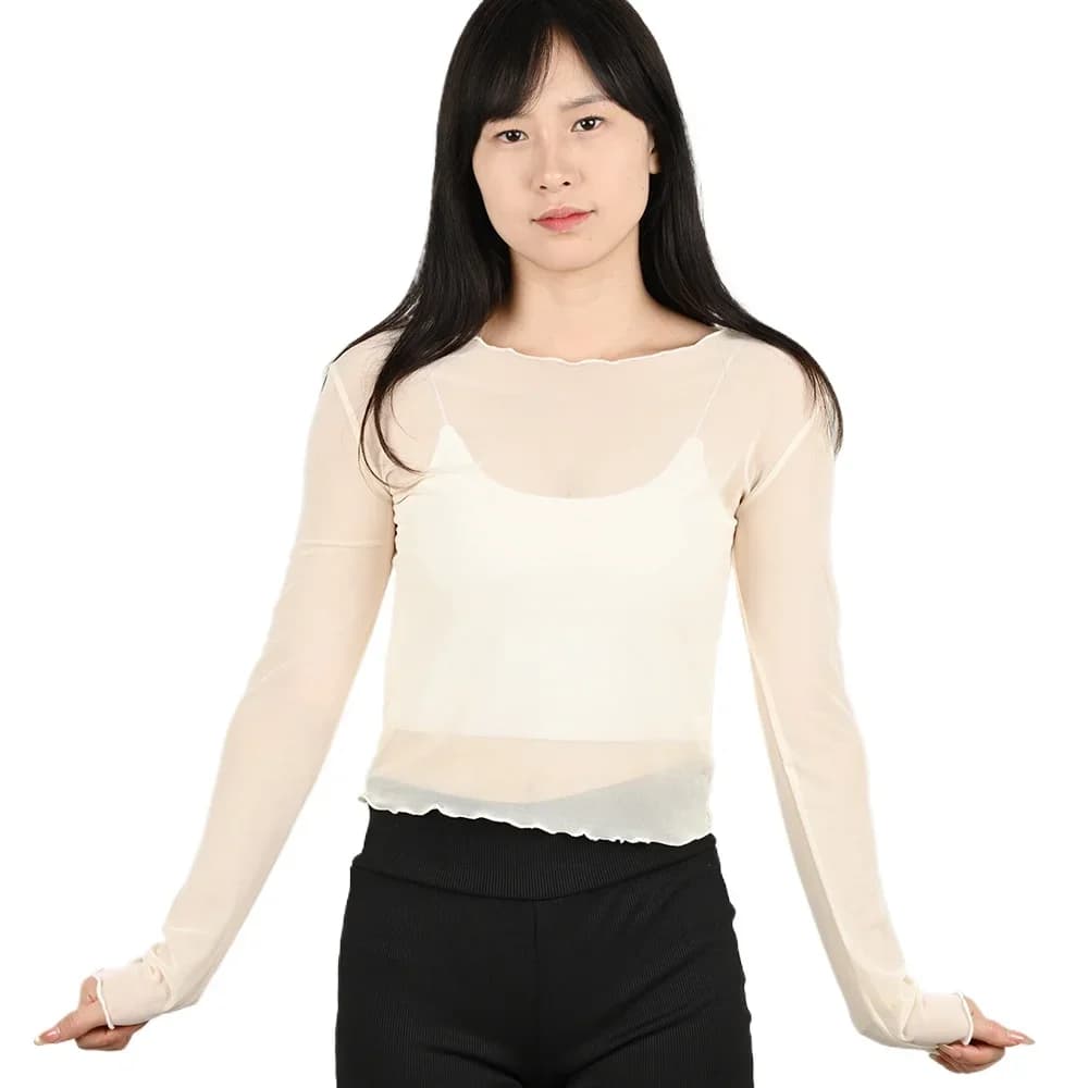 Women's Long Sleeve Hollow Out T-Shirt