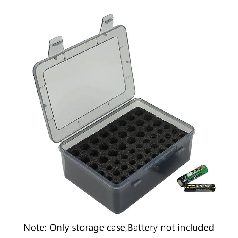 Battery Storage Organizer Holder Holds 54 AA AAA Batteries, Battery Box Case Garage Container,Home Drawer Organization Dispenser