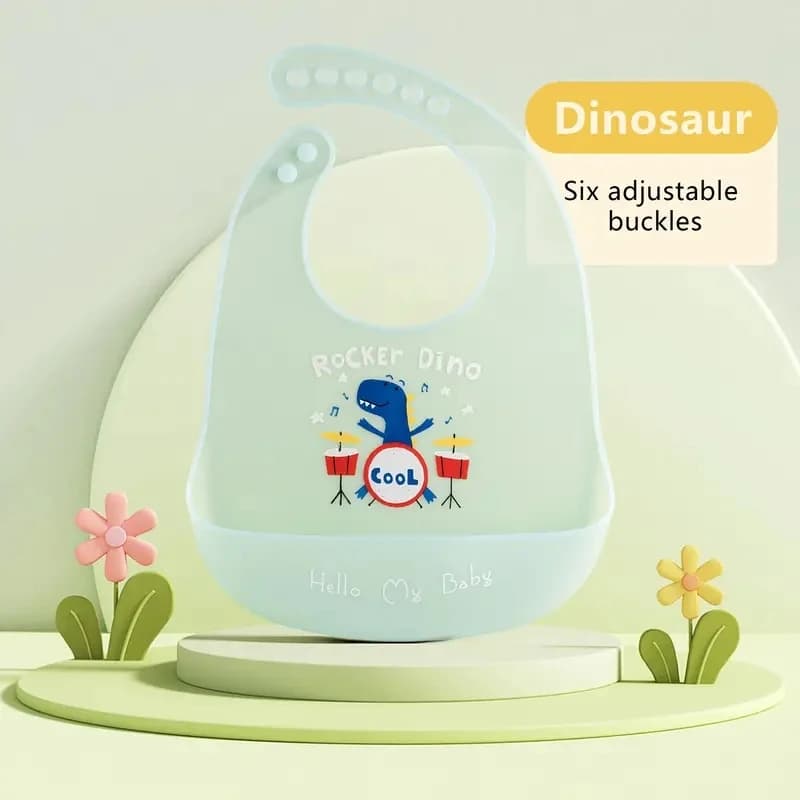 Waterproof Cartoon Animal Silicone Baby Bib