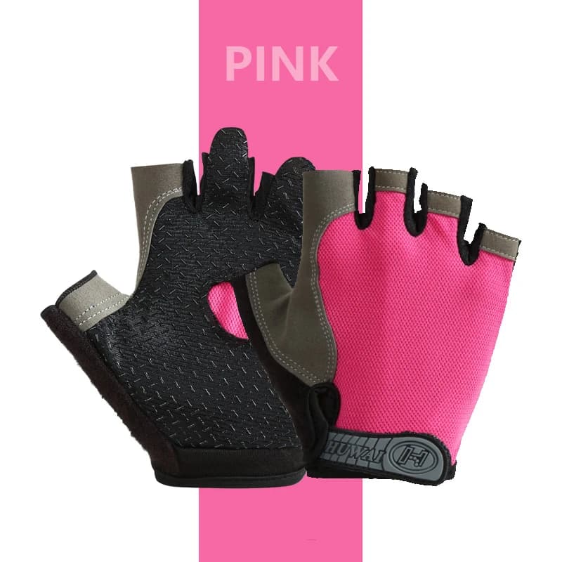 Gym Anti Slip Half Finger Gloves Breathable Dumbbells Gloves Men Women Elastic Shock Exercise Sports Gloves for Cycling Bicycle