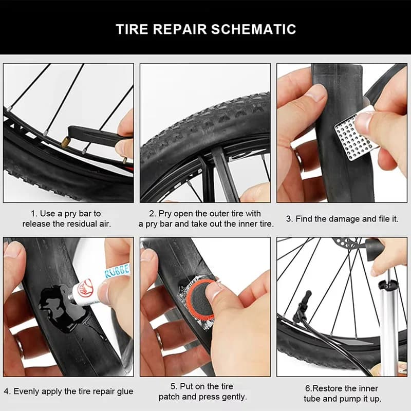 Bicycle Flat Tire Repair Kit 48pcs