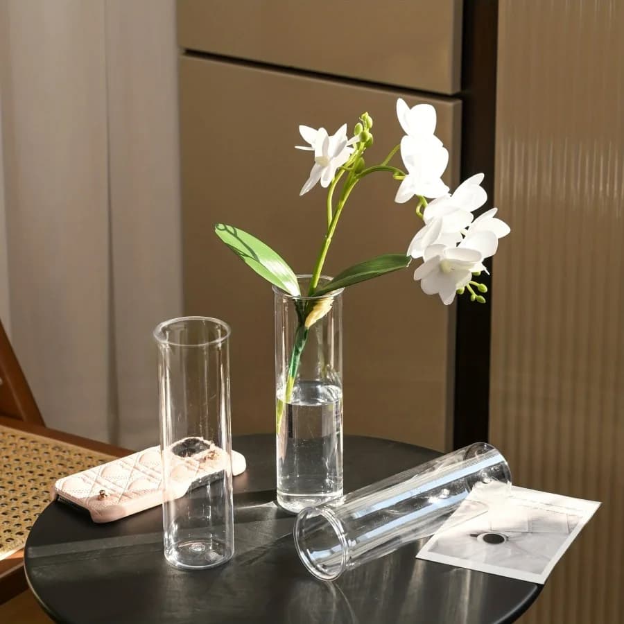 Clear Plastic Cylinder Vase