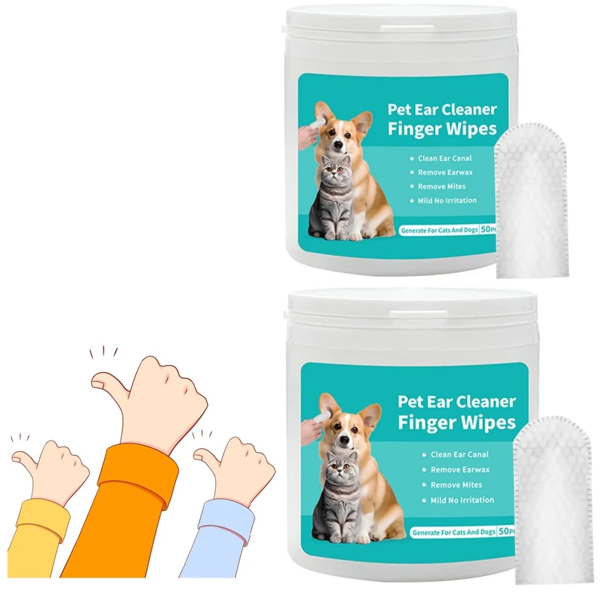 Dog Ear Wipes for Cleaning & Odor Removal