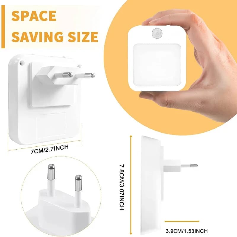 Night Light Motion Sensor LED Light EU/US Plug Lamps Children'S Night Light Wireless Night Lamp For Bedside Table Bedroom Nigh