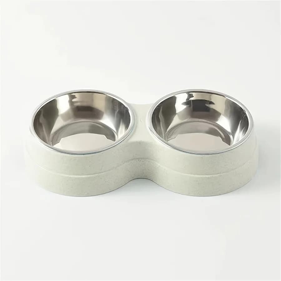 Stainless Steel Dual Pet Food and Water Bowls